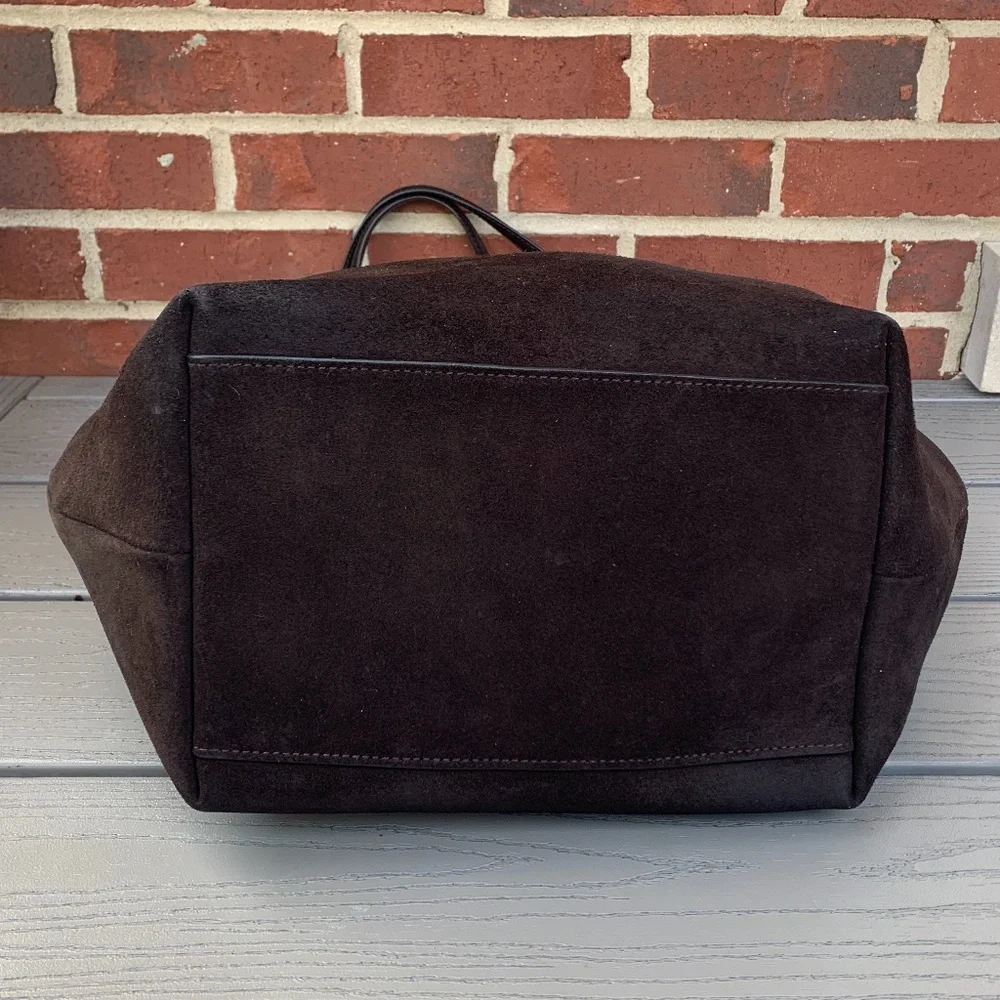 Madewell The Shopper Tote in Brown Suede Leather